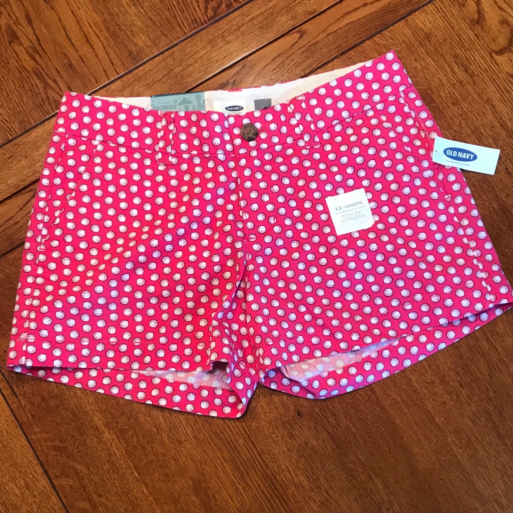 Nwt Old Navy 3.5" Inseam Pink/White Shorts